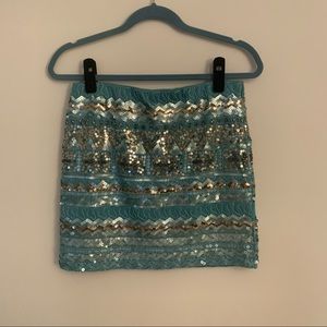Sequin Mini Skirt